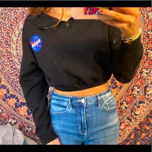 NASA cropped long sleeve